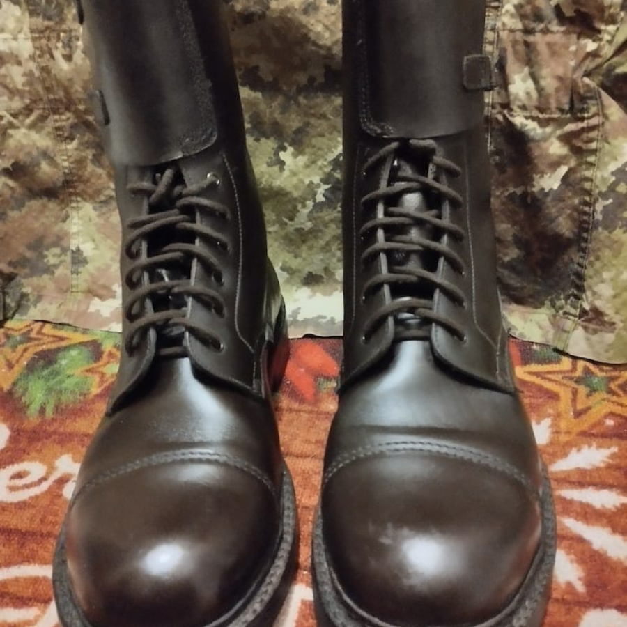 Combat leather boots Italian army vintage