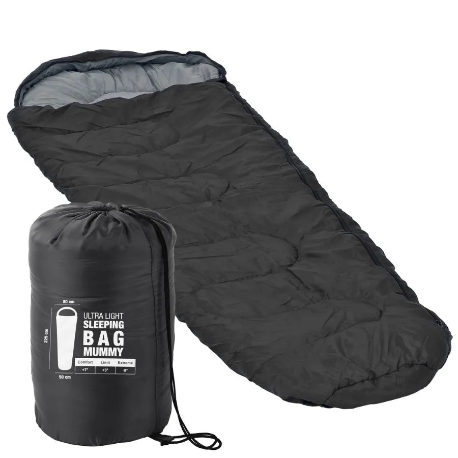 Grey Ultra Light Mummy Sleeping Bag