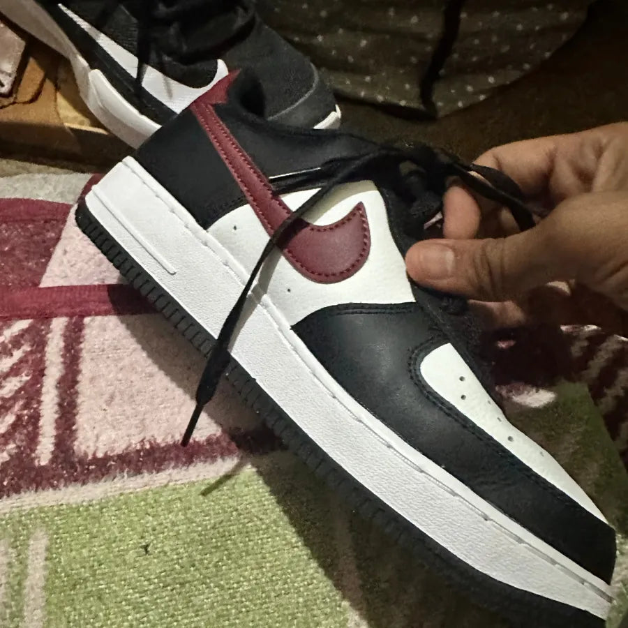 Nike Air Force 1 Low '07' Black, White & Dark Red
