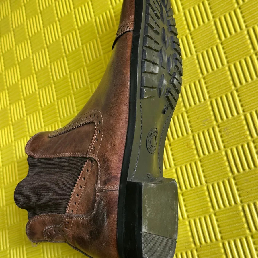 bottine Chelsea en cuir marron clair