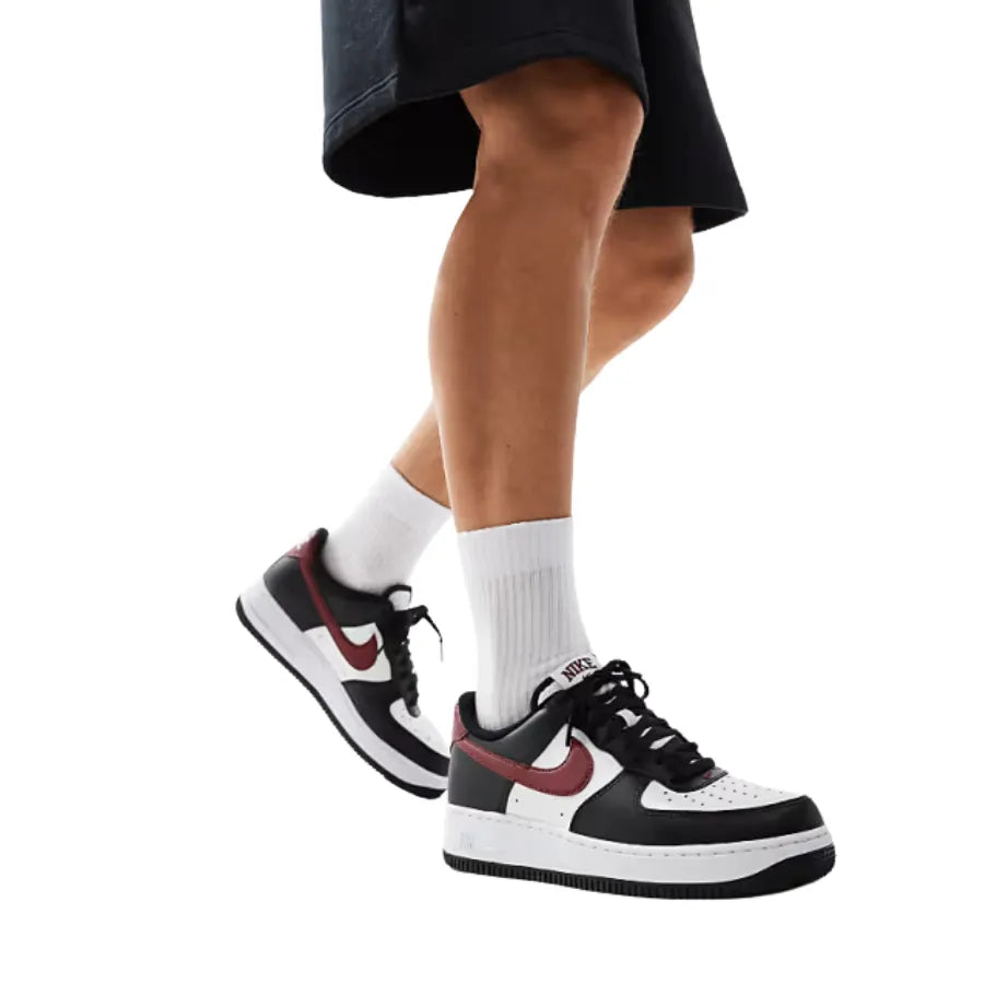 Nike Air Force 1 Low '07' Black, White & Dark Red