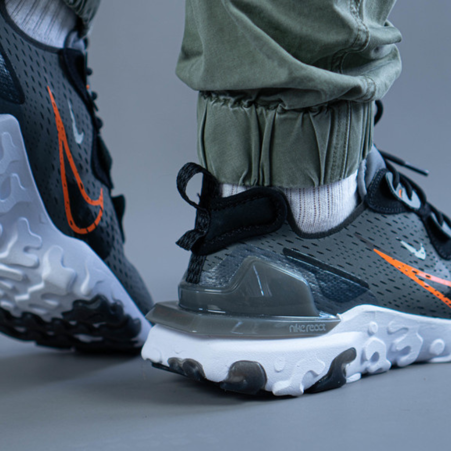 Nike React Vision stacked swoosh trainers