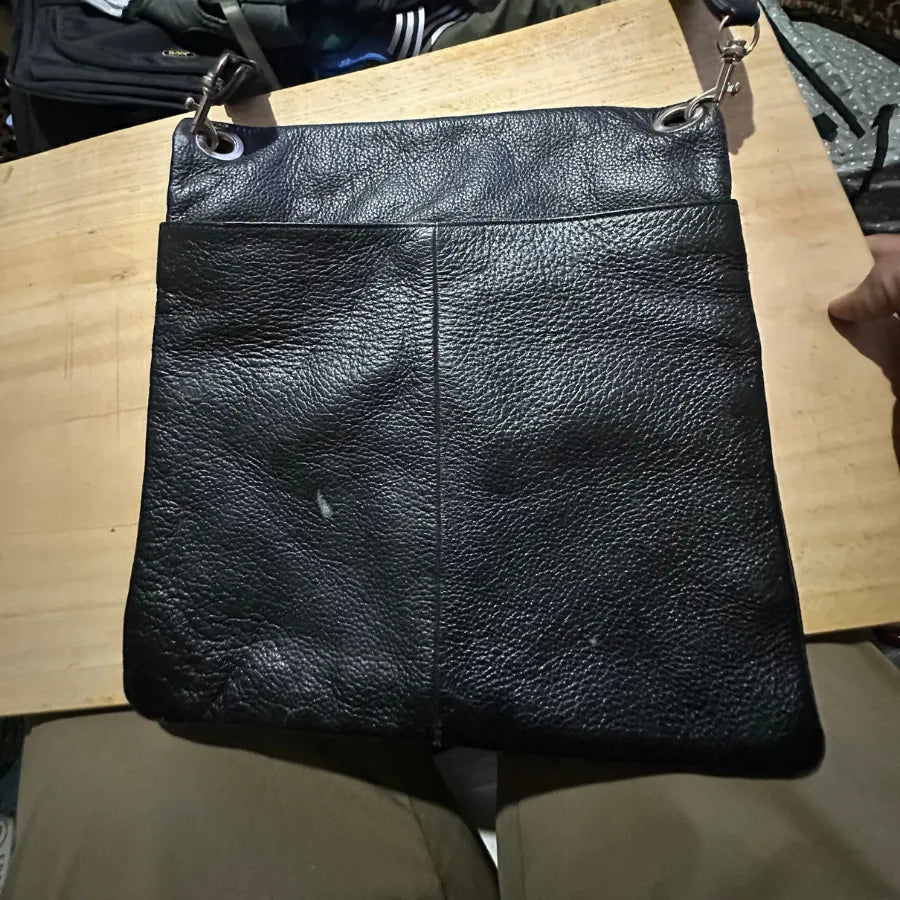 Vintage Gucci Italy, Black Denim-Canvas Shoulder Bag