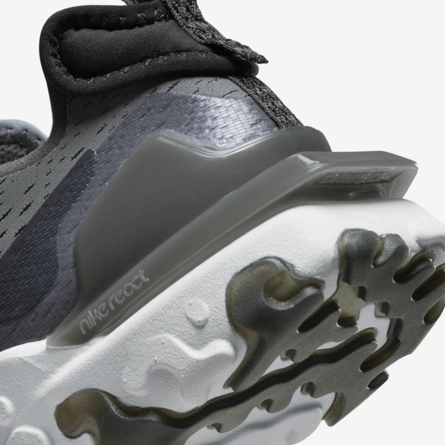 Nike React Vision stacked swoosh trainers