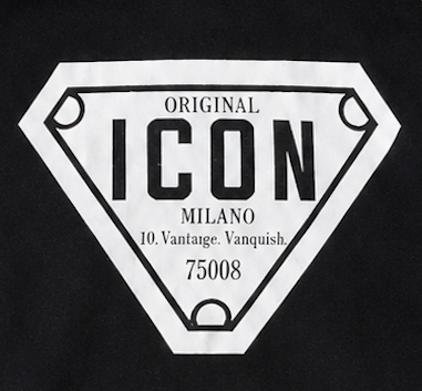 ICON Milano Black & White Baroque Hooded Sweatshirt